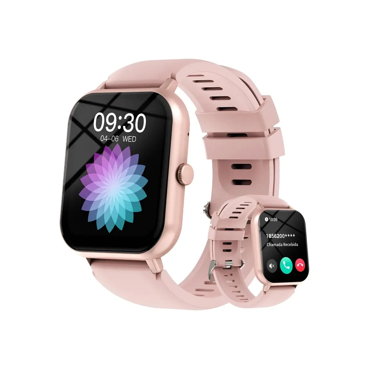 Bettdow SmartWatch, relogio smartwatch feminino com 1.83" Ecrã tátil, à prova d'água IP67, Recebimento de Notificações, relogio masculino com 100+ Modos Esportivos Faz e Recebe Ligações (Rosa)