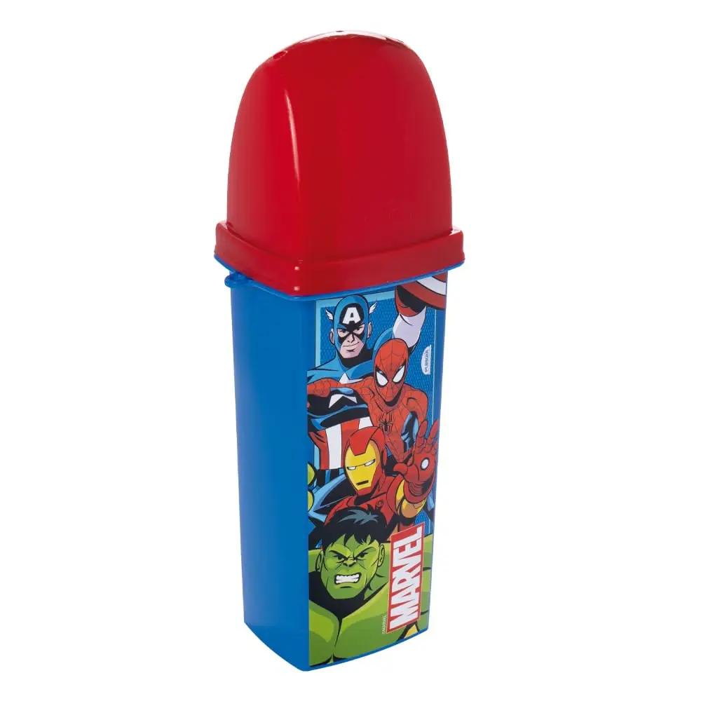 Plasútil Porta Escova Dental Case de Plástico com Tampa Avengers | 6,8x5,8x20,0cm