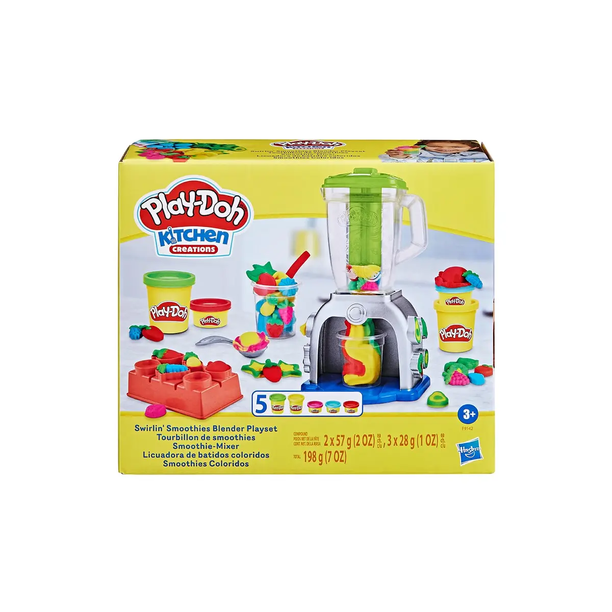 Play-Doh, Massinha de Modelar Infantil, Smoothies Coloridos - Conjunto de Brinquedo com Liquidificador de Brinquedo, Acessórios e 5 Potes - A partir de 3 Anos - 1