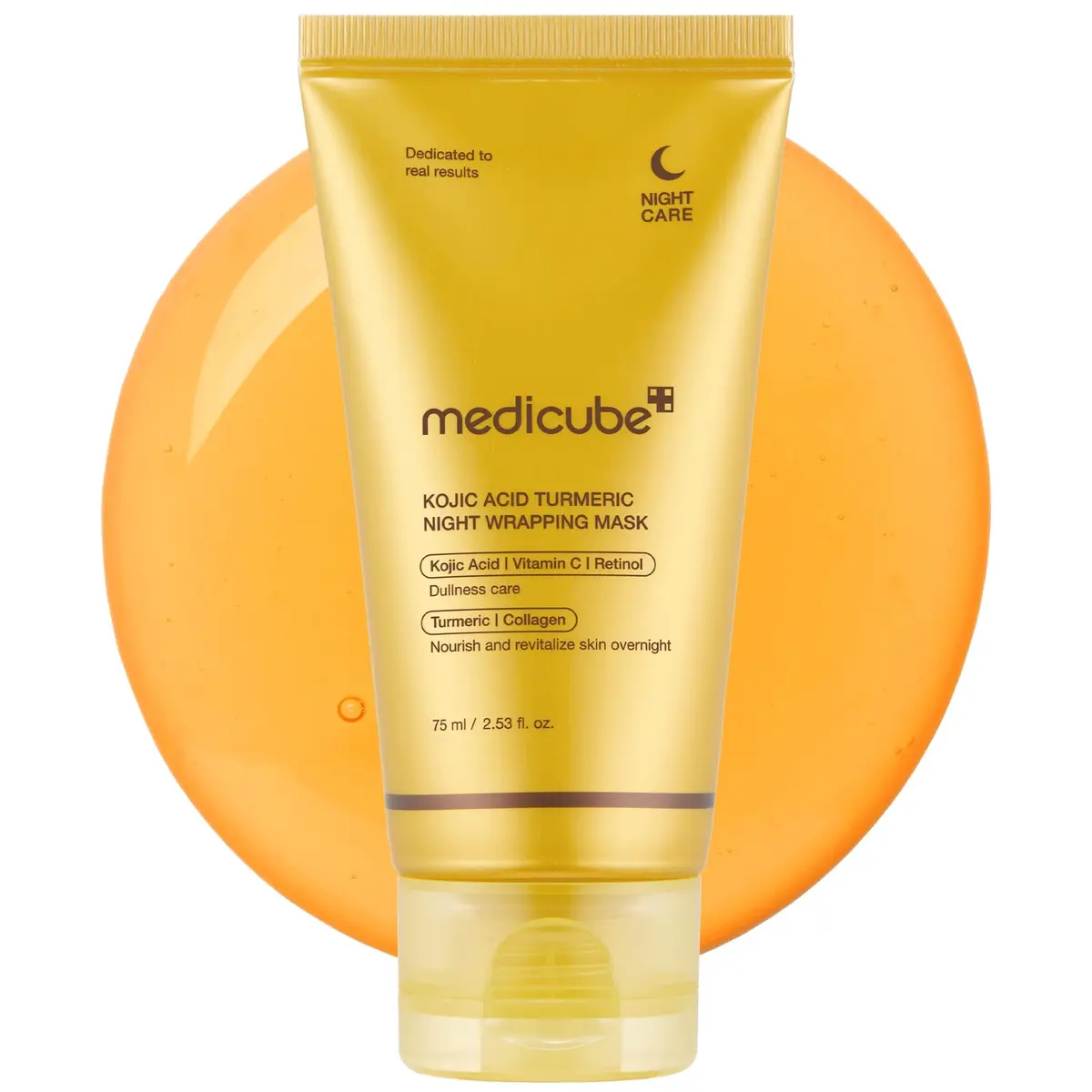 Máscara Noturna medicube, Com Ácido Kójico e Cúrcuma, 75ml | Wrapping