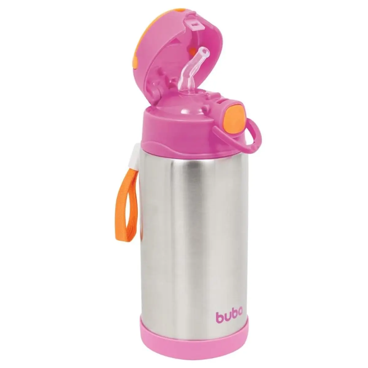 Garrafa Térmica Parede Dupla, Buba, Rosa, 400 ml