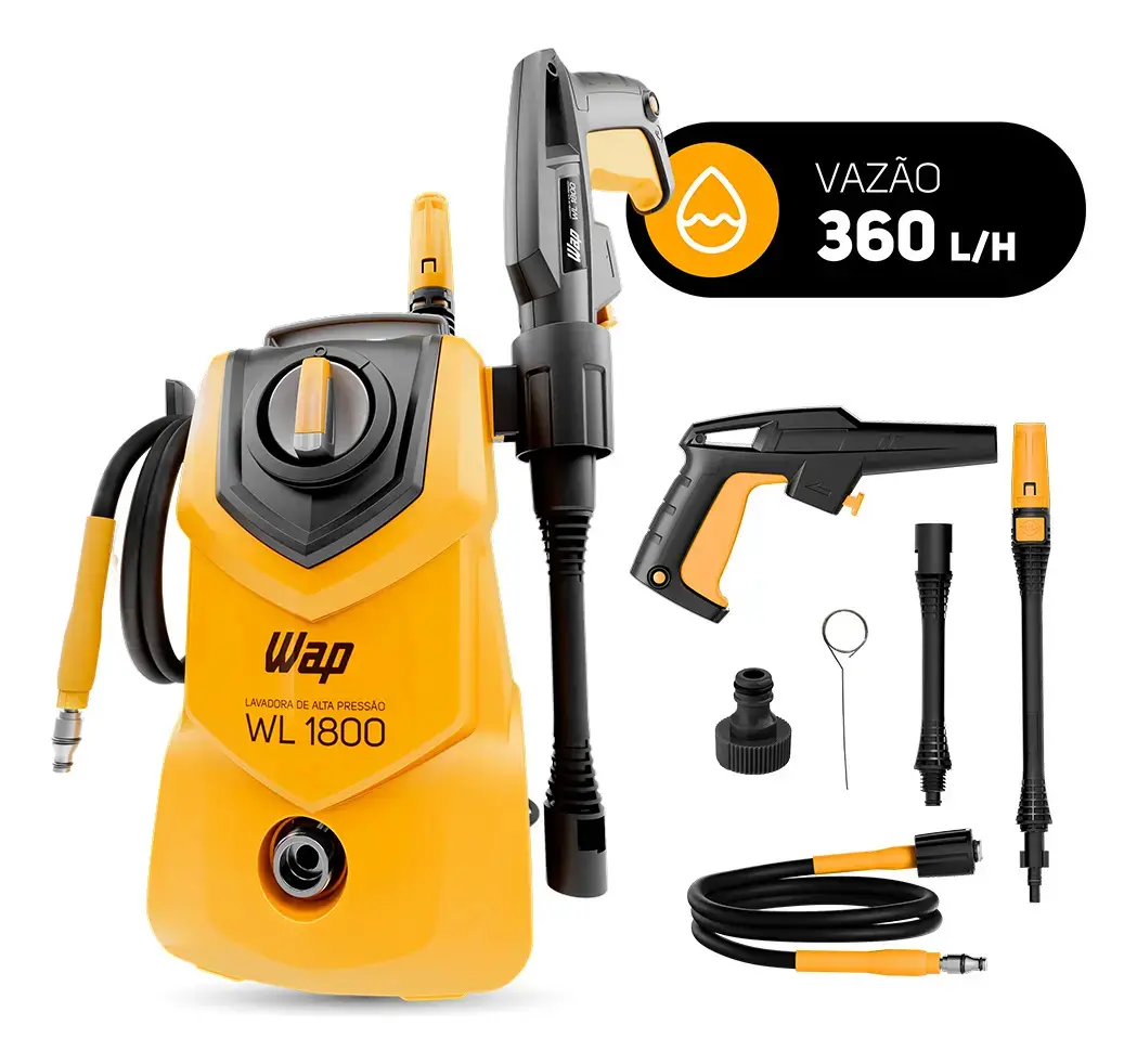 Lavadora de Alta Pressão Compacta WAP WL 1800 1400W 1500PSI 360L/h 220V - 1