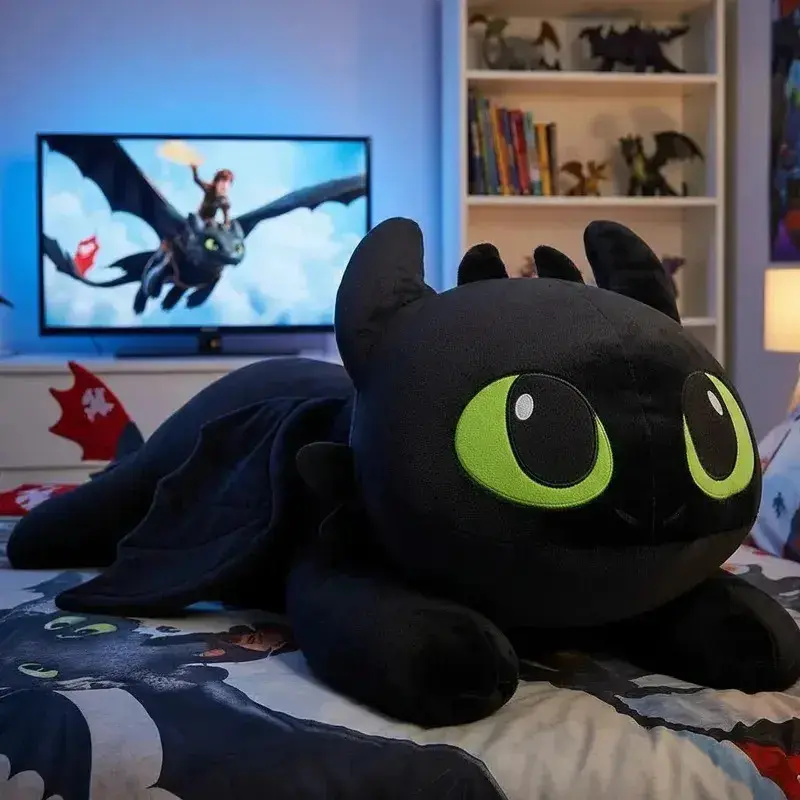Xuxão Apoio Urso Banguela Fúria Da Noite Gigante 100cm Pelúcia Preto thumbnail 6