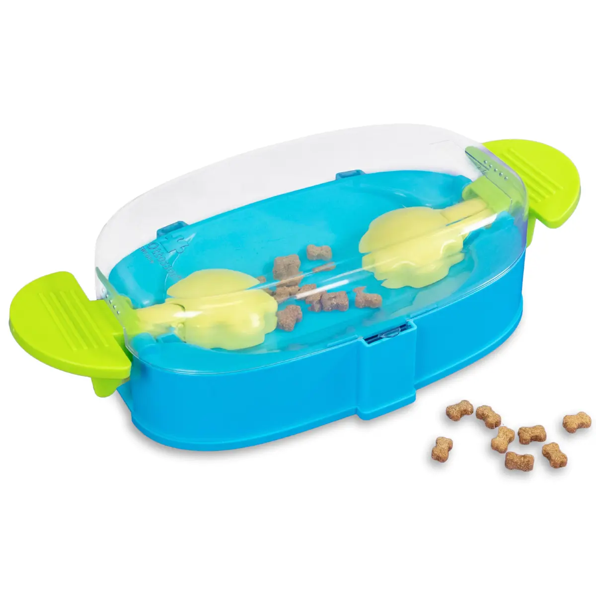 Quebra-cabeça para Cães Outward Hound Nina Ottosson Paw N' Play | Interativo, Nível 2, Azul, Pequeno, Enriquecimento intermediário