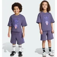 Conjunto Camiseta Folgada Shorts Pokémon Kids adidas