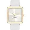 Relógio feminino Nine West, couro sintético, branco - 1