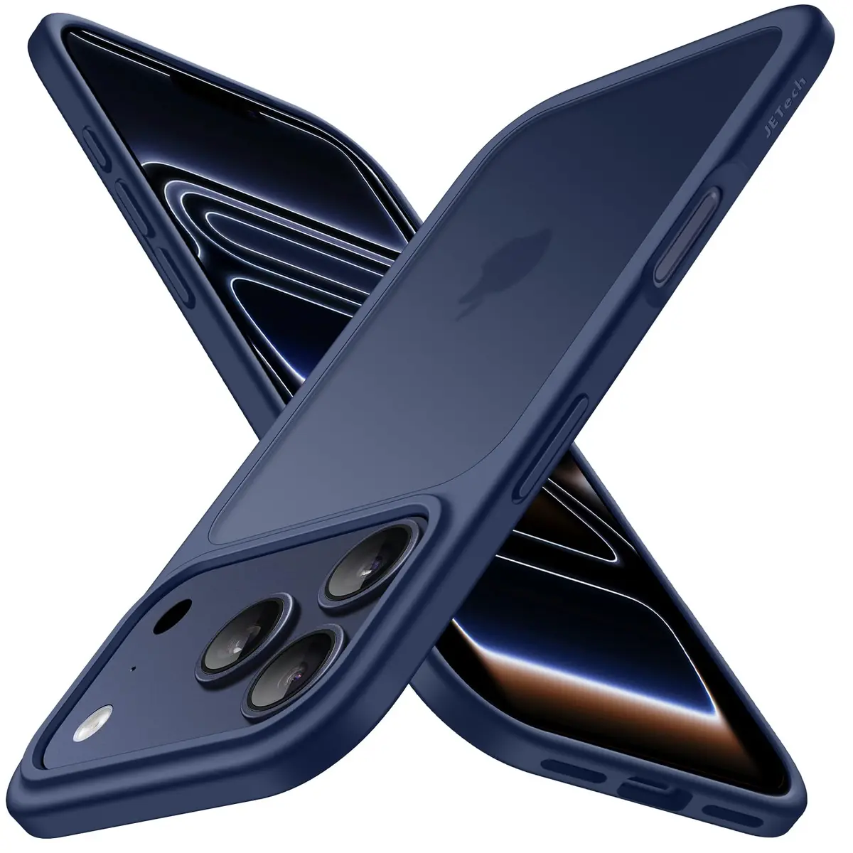 JETech Capa Fosca para iPhone 17 Pro Max, Azul Escuro | Proteção de Nível Militar, Acabamento Anti-Impressão Digital, Design À Prova de Choque - 1