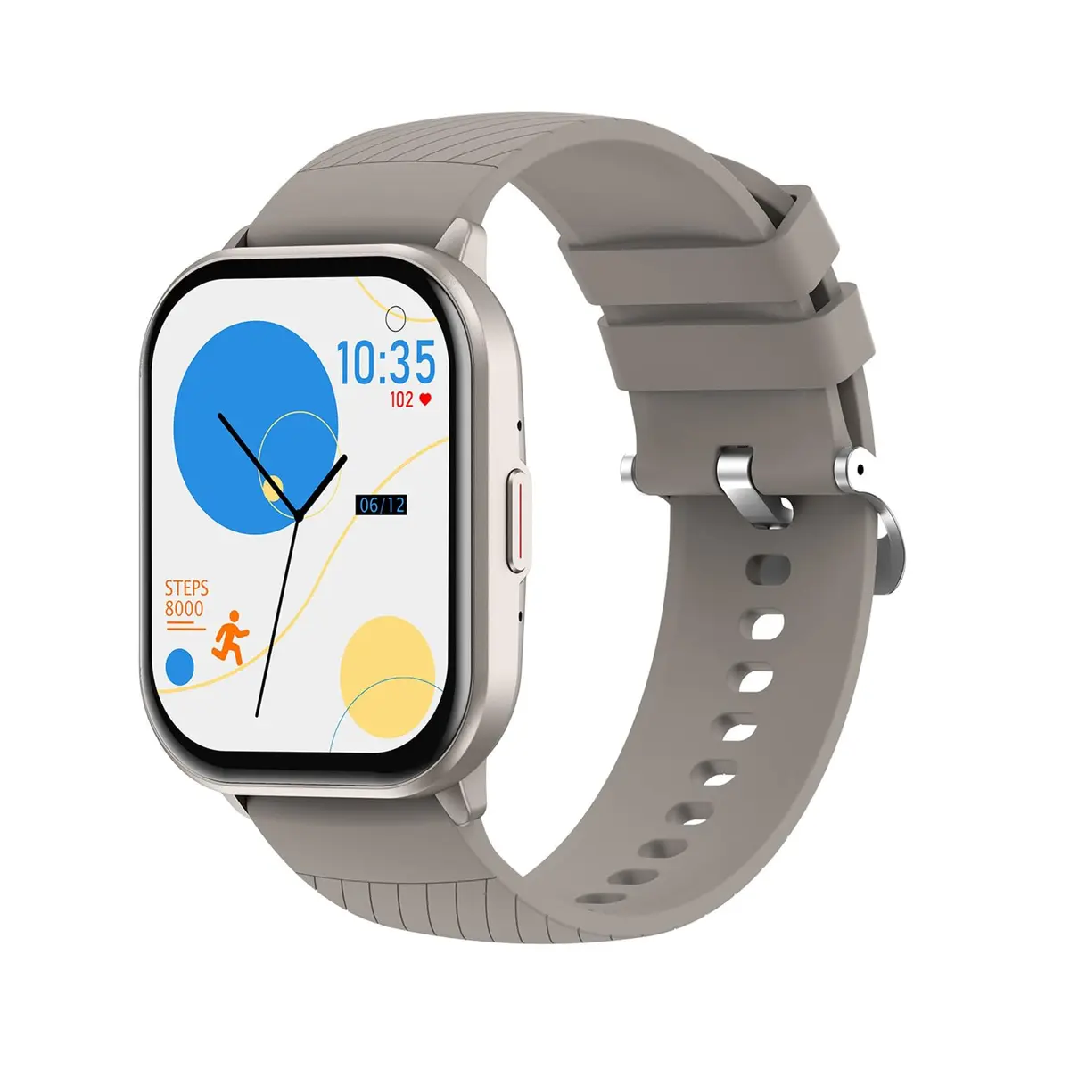 Relógio Digital Feminino Masculino Smartwatch Inteligente Bluetooth, Full Touch a Prova d 'água IP68 com 120+ Modos de Exercício e Esporte, Prata