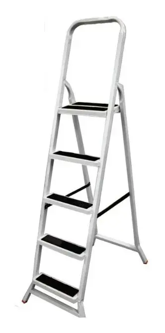 Escada 5 Degraus Utilaço Doméstica De Abrir Cor Branco