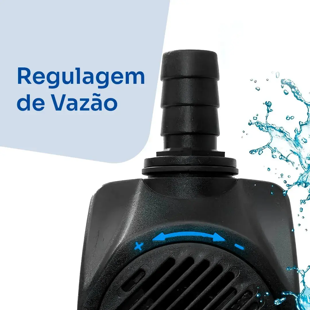 Bomba Submersa 2000l/h 2m Lagos Recalque Fontes Aquários Cascata Chafariz Motor Água Doce Salgada Marinho Fonte Hidroponia Aquaponia thumbnail 5