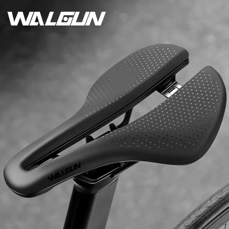 Walgun oco selim de bicicleta pu à prova d'água aerodinâmica almofada de absorção de choque assento de ciclismo mtb acessórios de assento de bicicleta de estrada