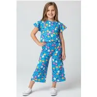 Infantil - Conjunto Bem Vestir Feminino Blusa e Calça Pantacourd