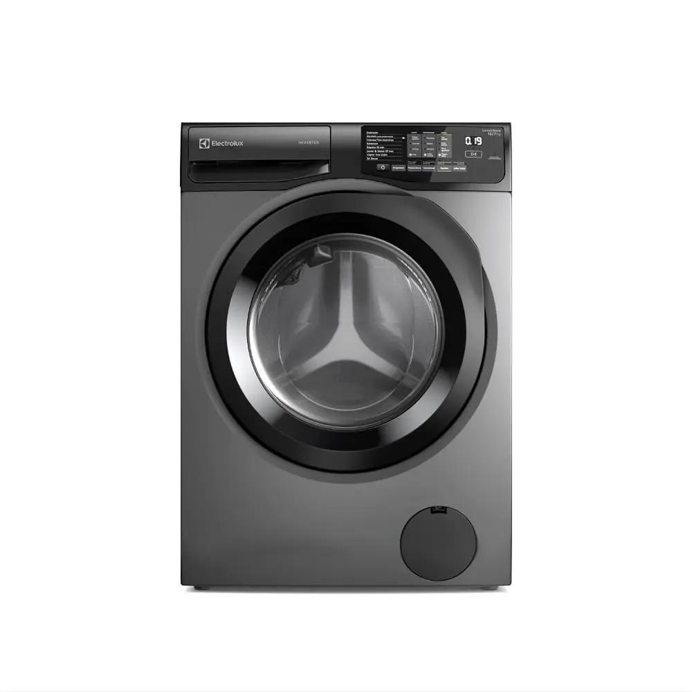 Electrolux Lava e Seca LSC12 Cinza Ônix Frontal 12kg/7kg 85 x 60 x 65,9 cm Vapor Care com Água Quente em 59 Minutos 220V Full Touch 1200 RPM Acesso Frontal