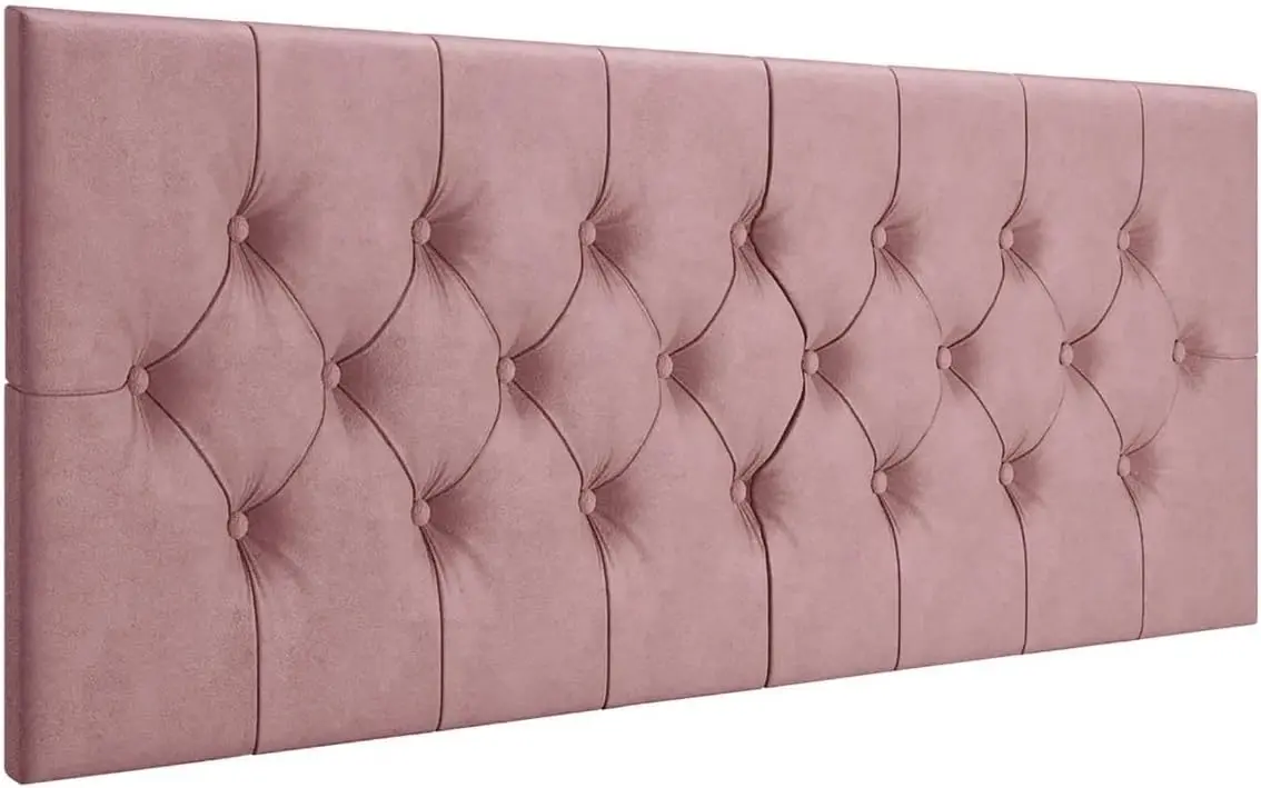 Cabeceira Painel Estofada Capitone Dubai Deluxe Queen 1,60m- PC MÓVEIS (Rose)
