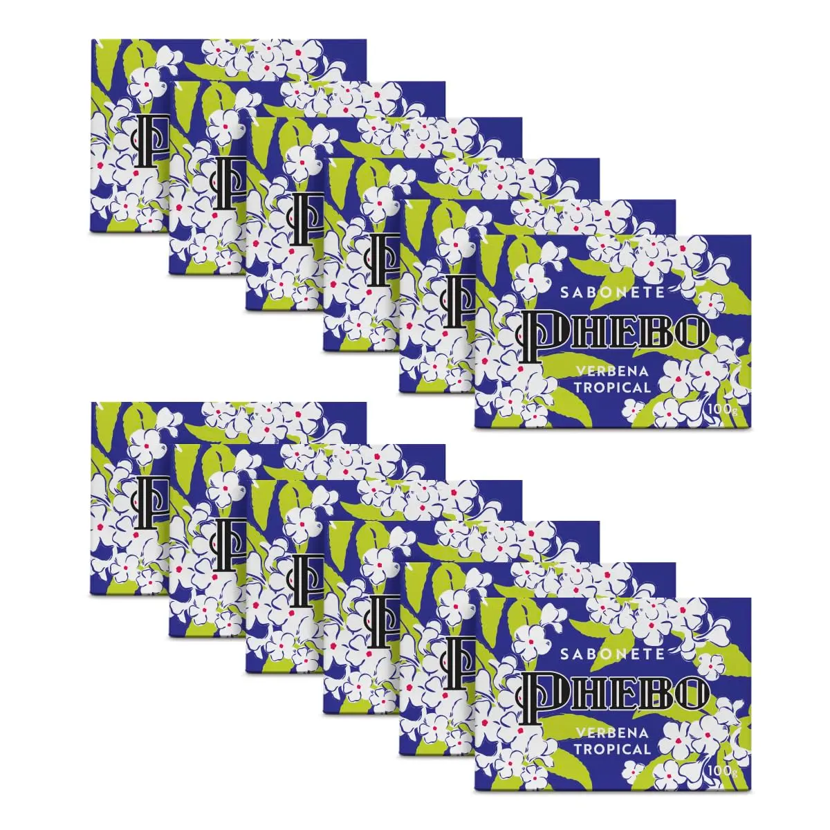 Phebo Sabonete, Verbena Tropical, 100g, 12 unidades