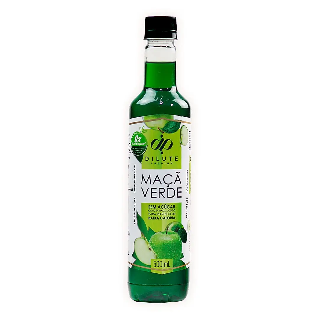 DILUTE, Xarope Premium Maçã Verde Zero 500ml