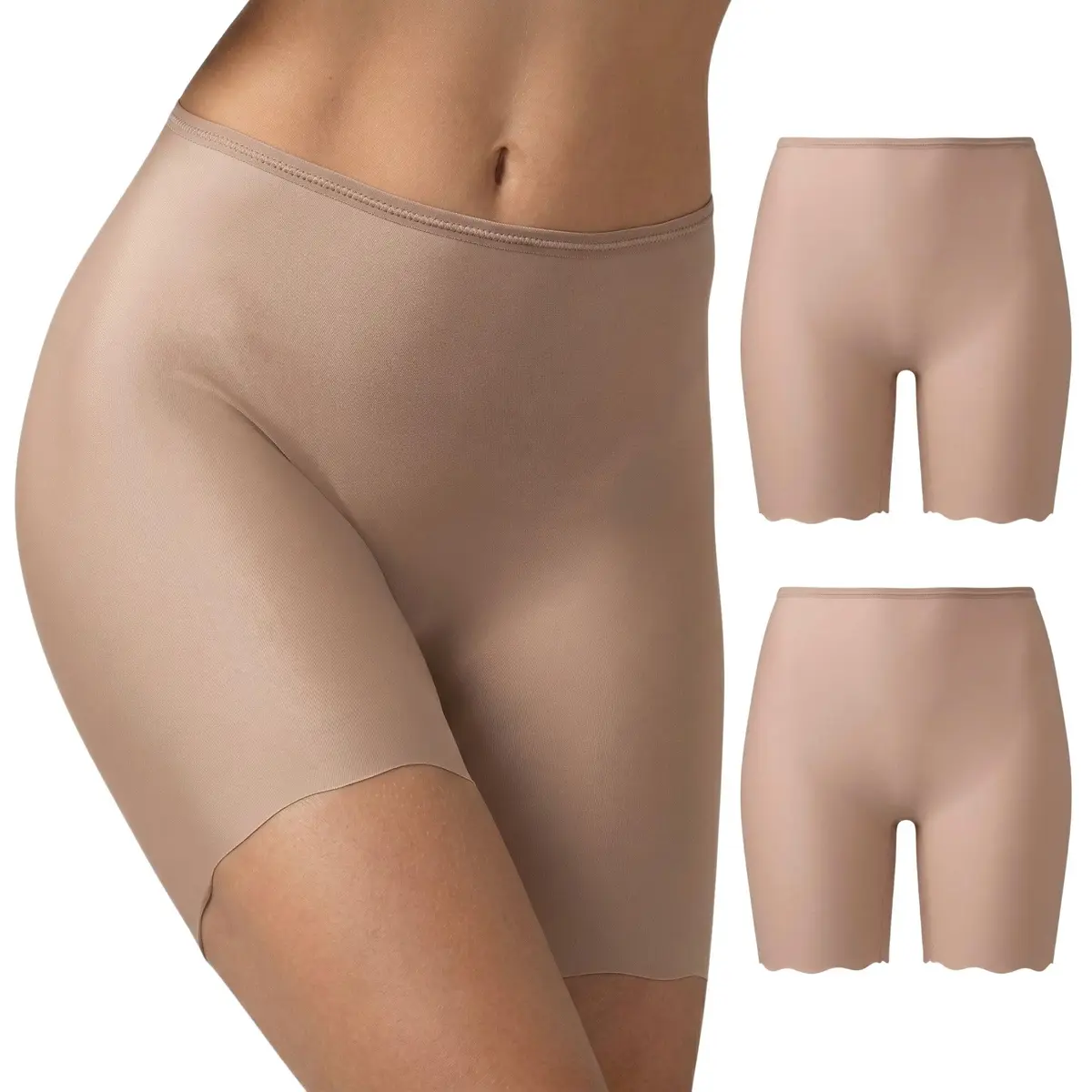 Kit 2 Bermudas Demillus Short Segunda Pele Anágua Não Marca Virtuel Antiatrito