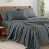 Conjunto de lençóis de cama tamanho queen de bambu de 6 peças, bolsos profundos de 1800 fios Shilucheng - 1