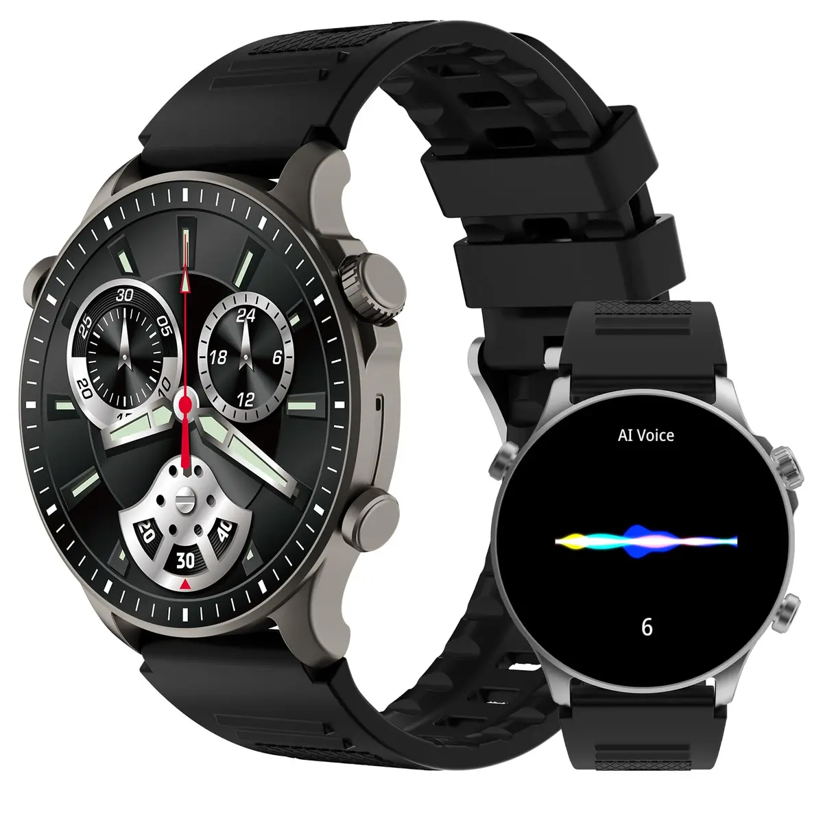 PEJE G13 GPS Smartwatch 1.43”AMOLED com Chamadas, 123 Modos Esportivos | Resistência à Agua 3ATM, Música, Clima, Alarmes e Conexão iOS/Android, Uso Simples Para Homens e Mulheres,Preto - 1