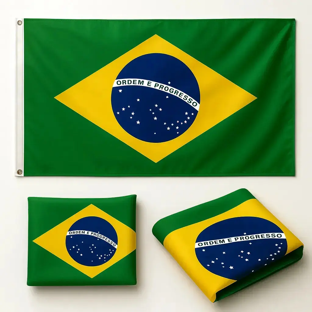 Bandeira País do Brasil ToraKipa verde limão