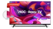 Smart Tv 43'' Full Hd Com Roku Tv 43s5135/78g Aoc Bivolt Cor Preto - 1