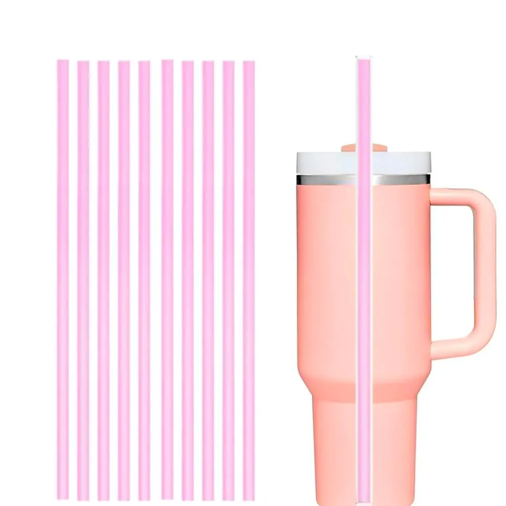 Kit 10 Canudos Substituição Reutilizaveis 31cm, Cores, Compatível com Copo Térmico Quencher 1,2L (40oz) (Rosa) - 1