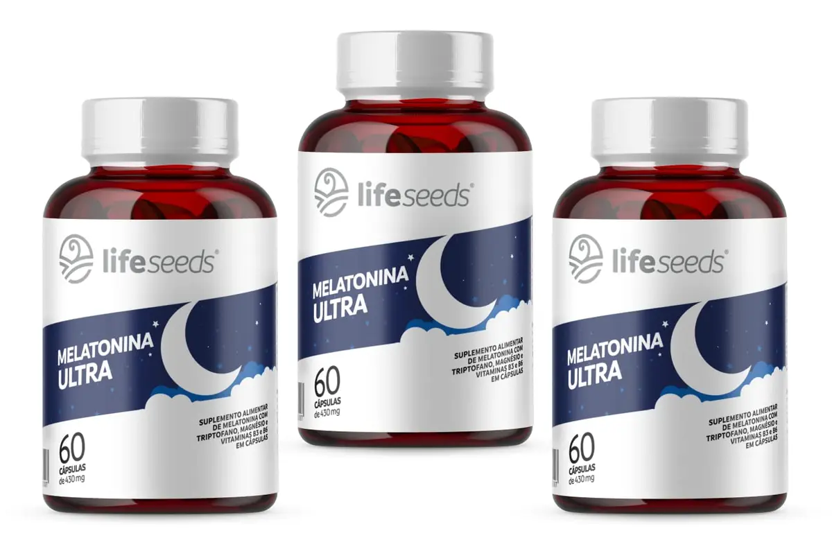 Melatonina Com Triptofano, Magnésio E Vitaminas B3 E B6 (3 Potes) - 1