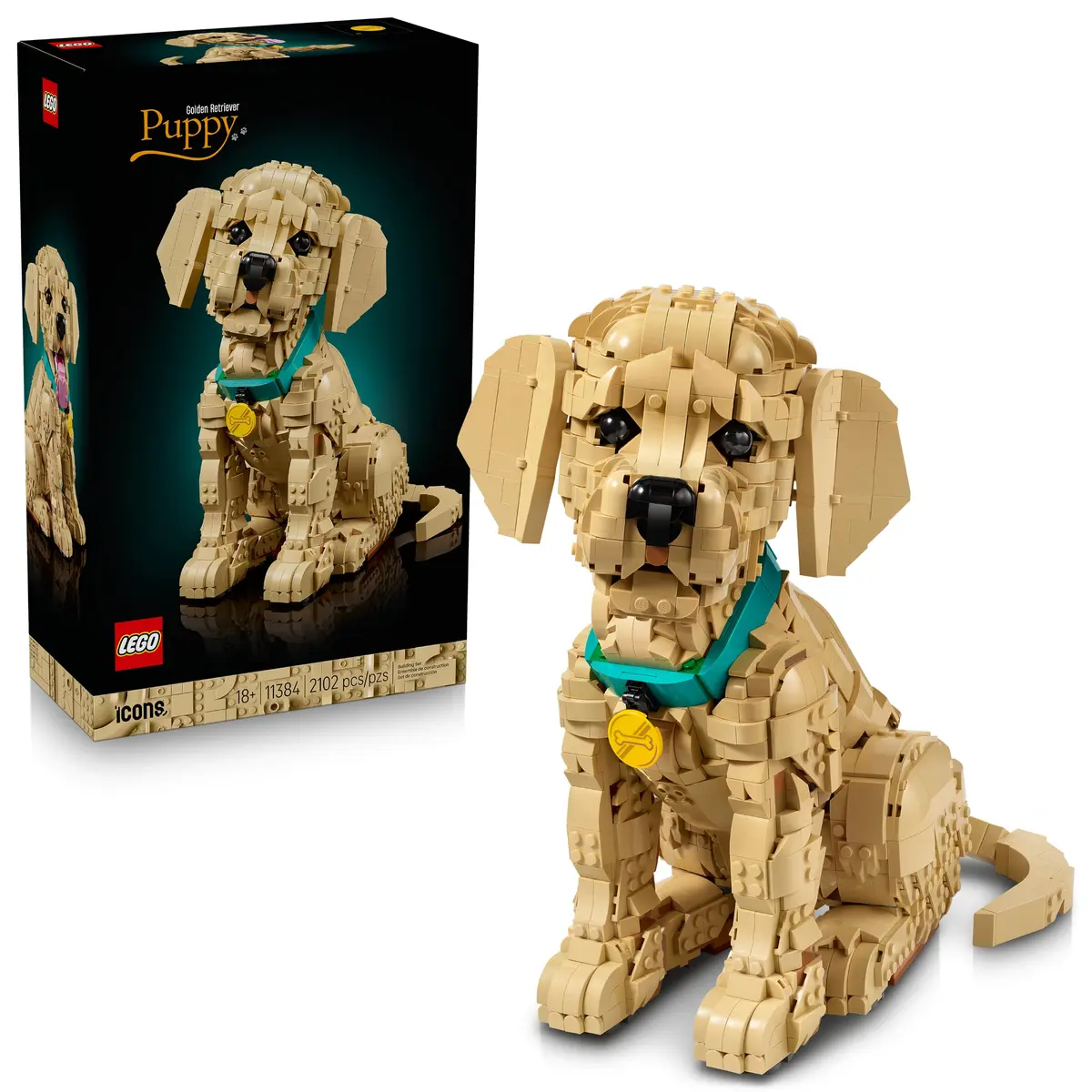 LEGO Icons Filhote de Golden Retriever 11384 (2.102 Peças) - 1