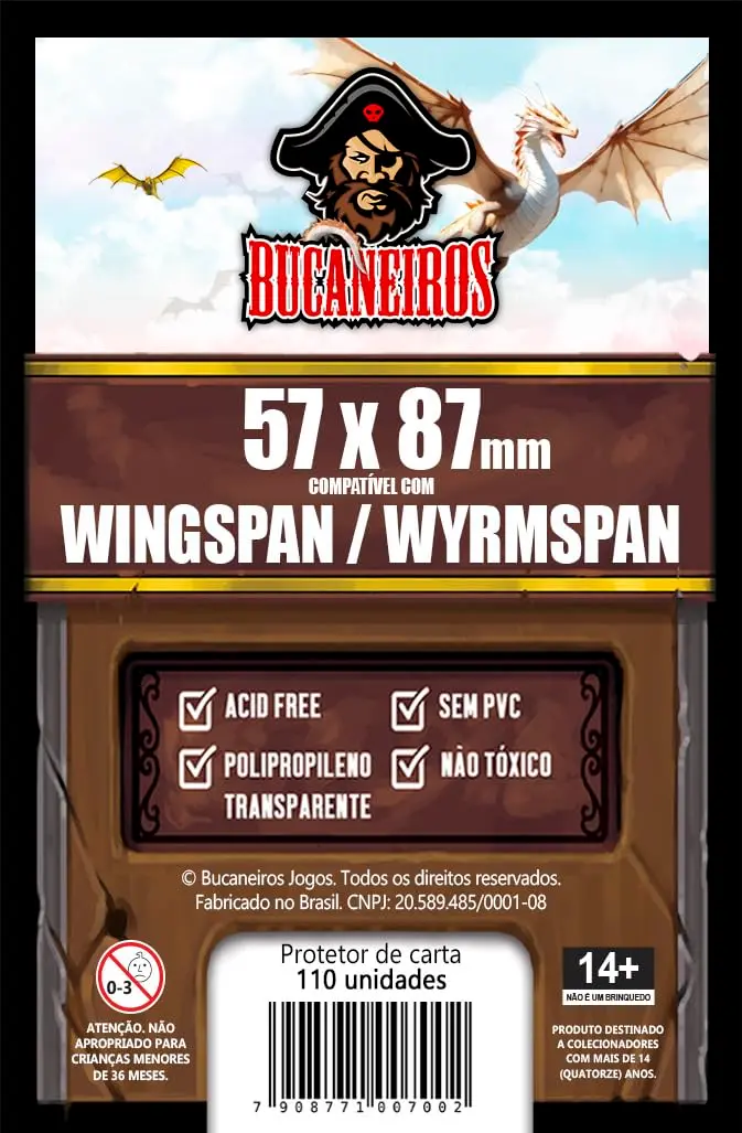 Sleeve Customizado para Wingspan/Wyrmspan (57 x 87)
