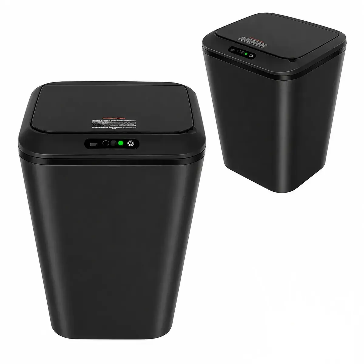 lixeira Inteligente Sem Toque Sensor Automática Recarregável Usb Para Casa Cozinha Banheiro Preto