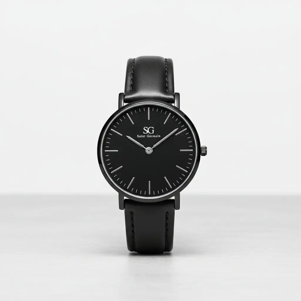 Relógio Masculino Saint Germain Murray Full Black de Couro Sintético Preto - 1