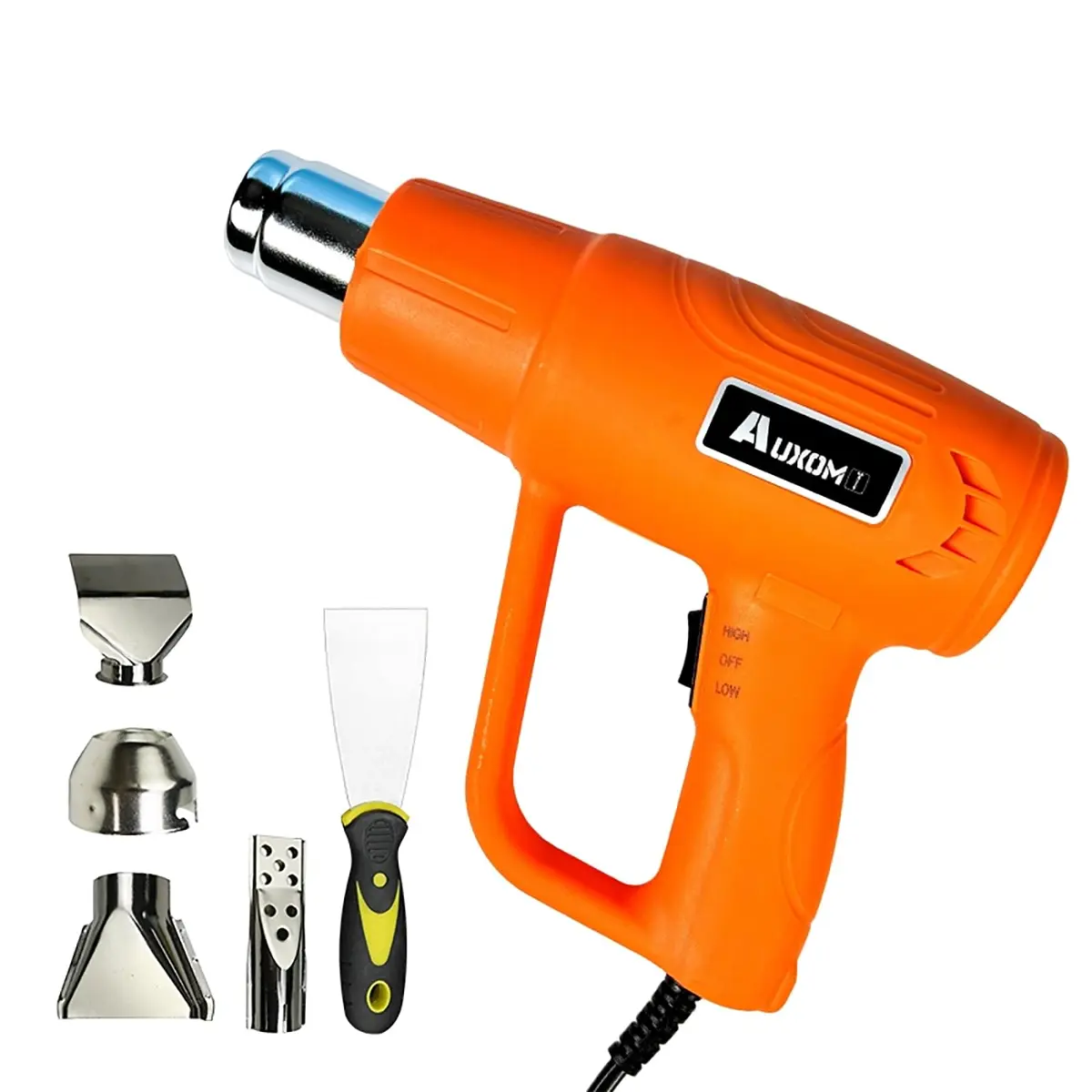 AUXOM Soprador Termico 110V 2000W, Soprador térmico Ajustável 2 Velocidades até 650°C, Ferramentas Eletricas Profissional Pistola de Ar Quente Multiuso para Trabalhos Domésticos e Industriais
