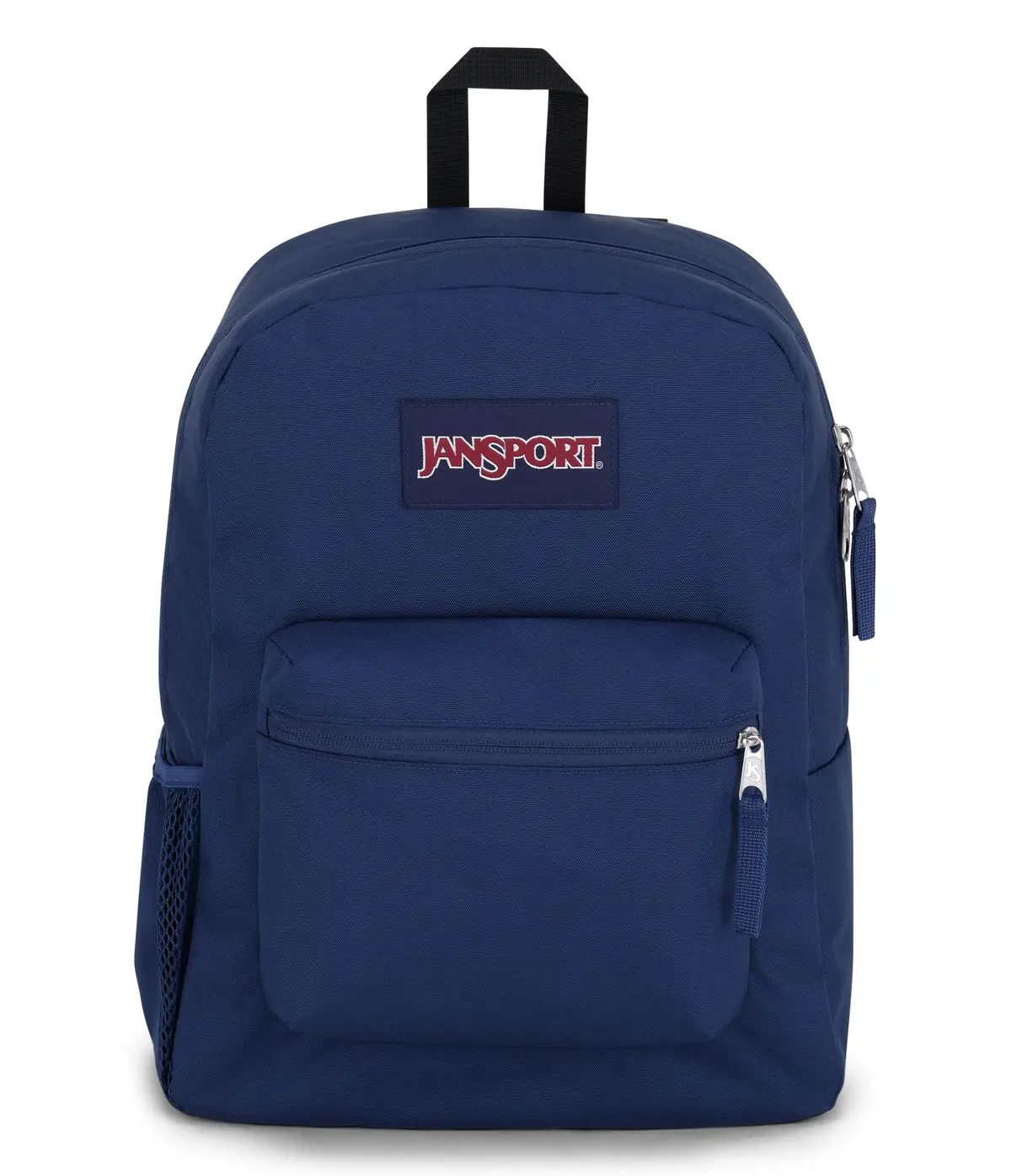 Mochila Jansport Cross Town Navy, Tamanho 26L | Bolsa de viagem compacta pequena com bolso para garrafa de água e alças acolchoadas