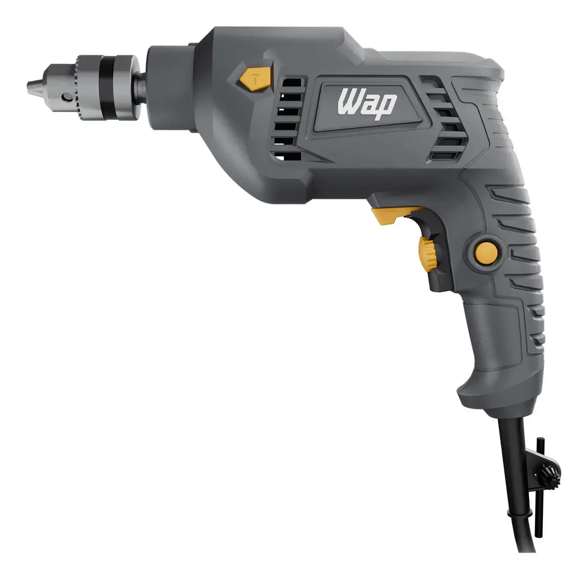Parafusadeira e Furadeira de Impacto WAP WF 700FE Mandril de 3/8'' 700W Cinza e Amarela - 1