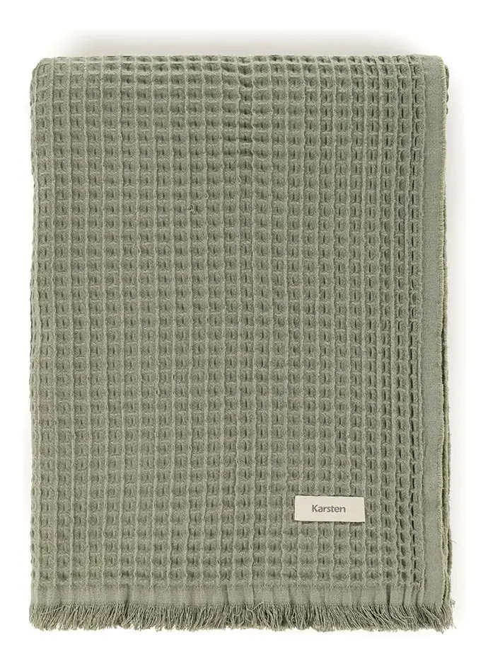 Manta Decorativa Denver 100% Algodão Pistache Karsten