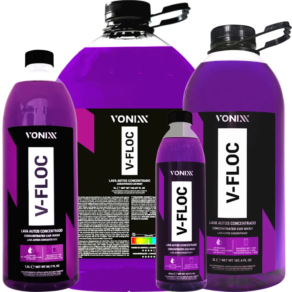 Shampoo Automotivo pH Neutro Concentrado V-Floc Vonixx - 1
