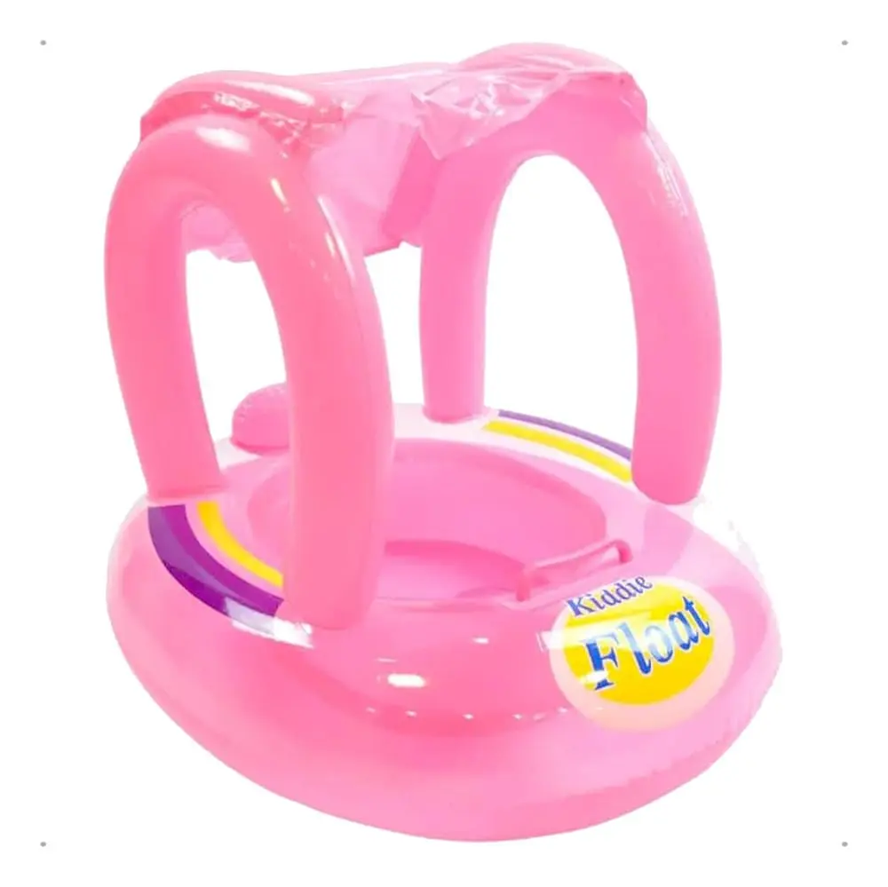 Boia Bebê Inflável com Cobertura Protetora e Toldo – A partir de 6 Meses | Flutuador infantil com segurança e conforto. Ideal para piscina, praia e lago - 1