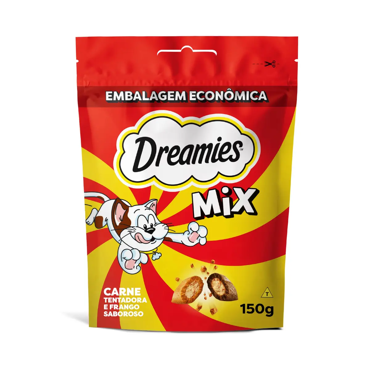 Petisco Dreamies Carne e Frango Irresistível Gatos Adultos 150g