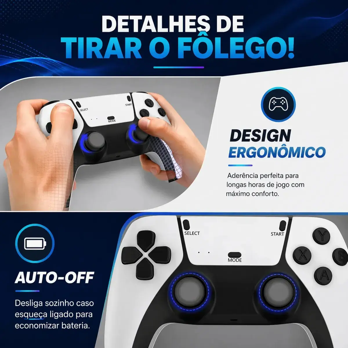 Adaptador Videogame M15 Hdmi 2 Controles Players Branco Bivolt Stick Usb thumbnail 6