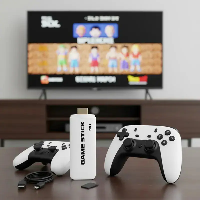 Adaptador Videogame M15 Hdmi 2 Controles Players Branco Bivolt Stick Usb thumbnail 8