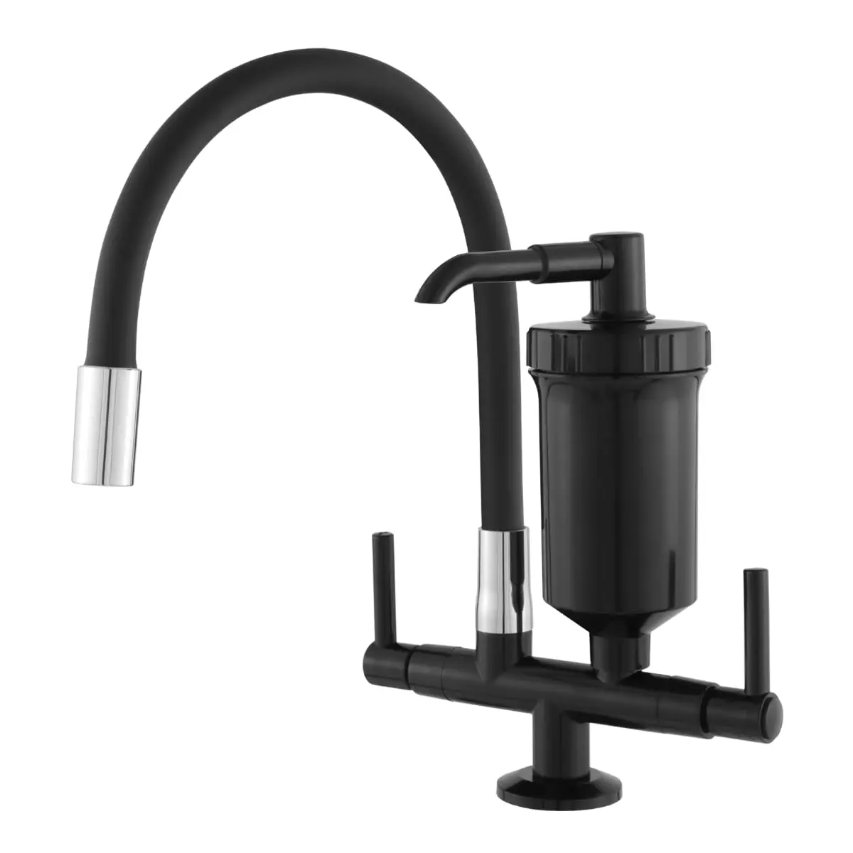 Torneira Gourmet Com Filtro para Cozinha Preta de Bancada Mesa - 1