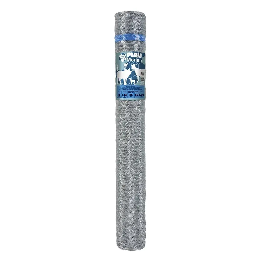 Tela metálica para suínos fio 16 BWG x 1,8 m rolo com 50 metros - Morlan - 1