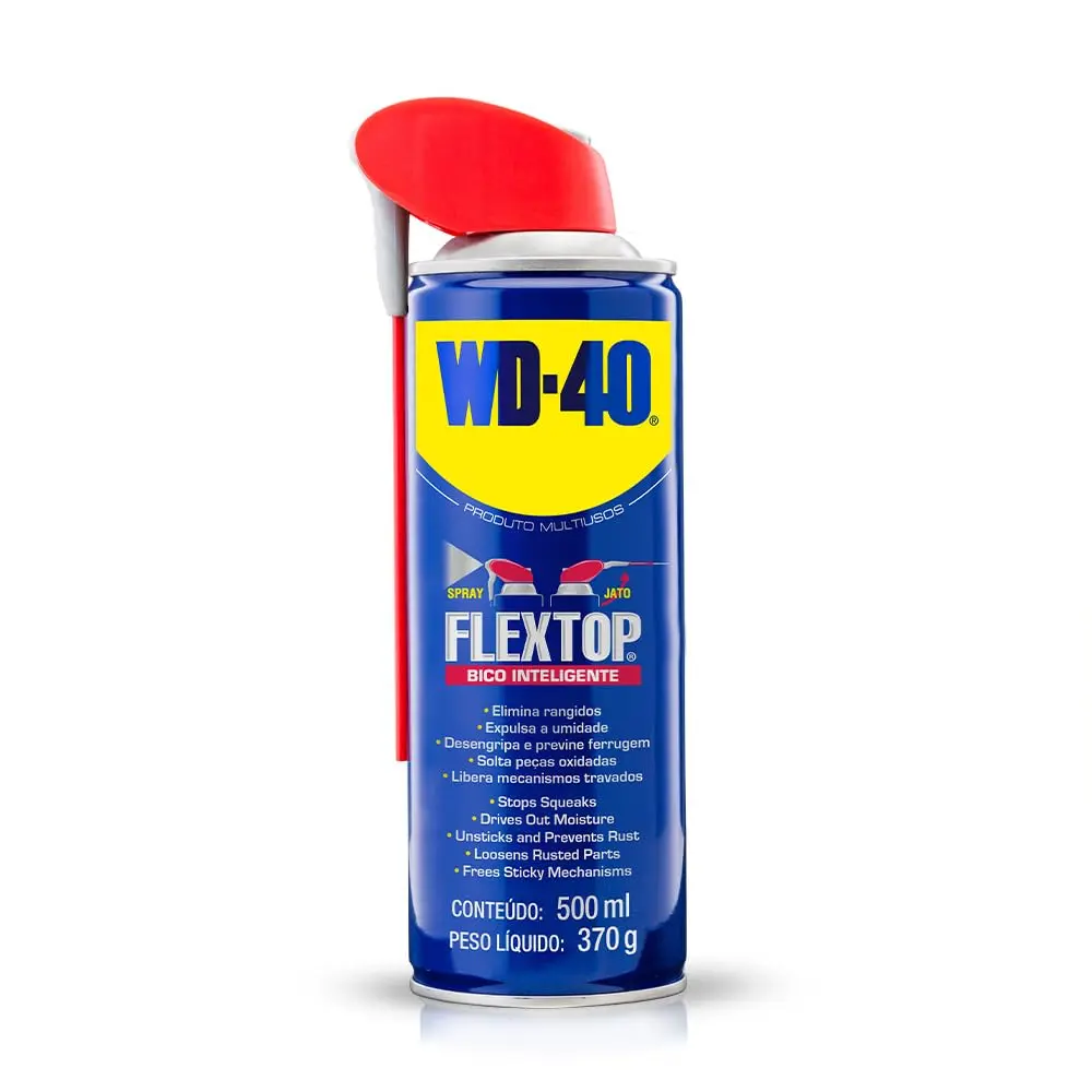 OLEO LUBRIFICANTE/DESENGRIPANTE WD40 FLEX TOP 500ML 370G