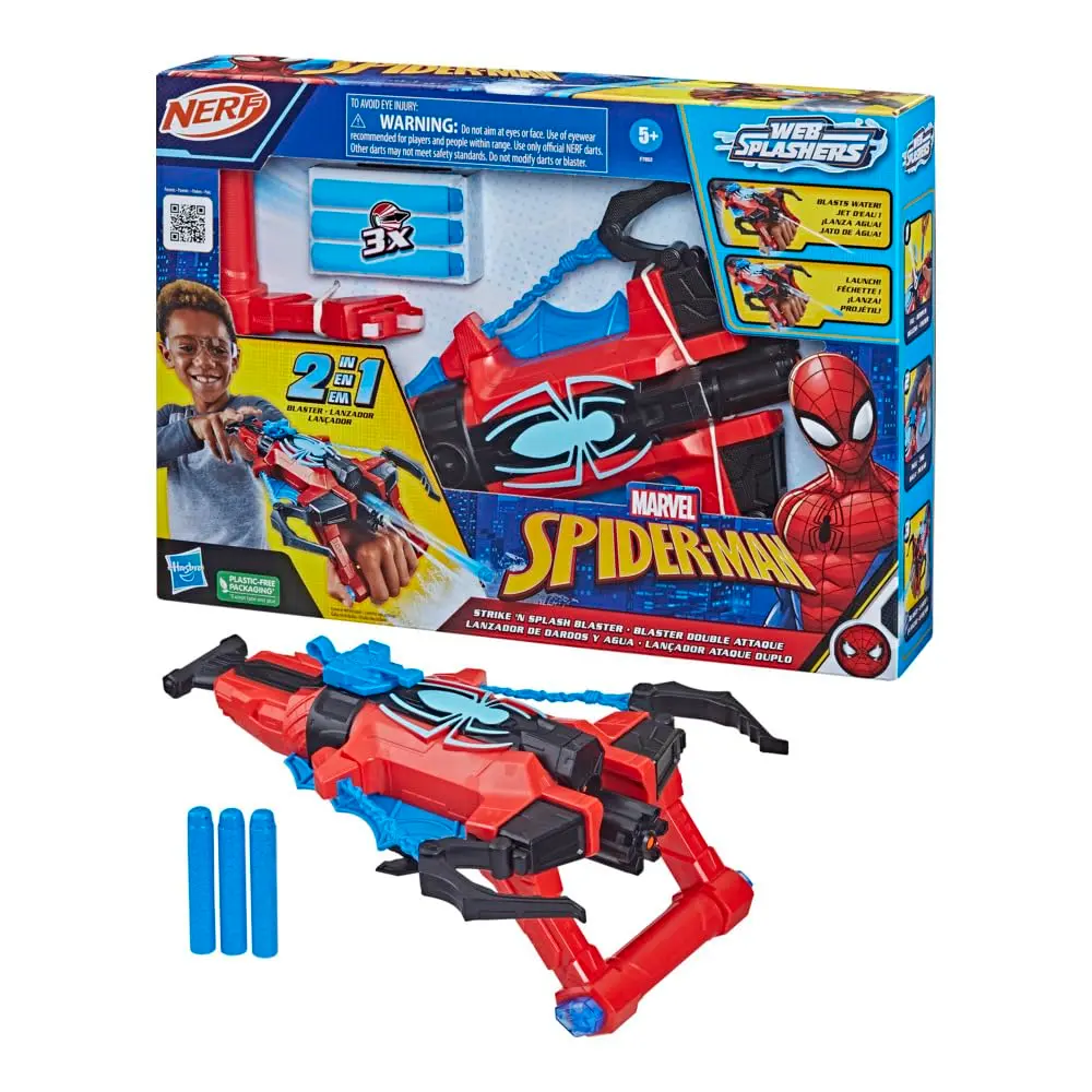 Lançador Marvel Aranha Nerf - Ataque Duplo com 2 Maneiras de Brincar - F7852 - Hasbro - 1