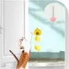 [PRIME] Kit 2 Brinquedo Interativo para Gatos, com Pompons com Catnip e Gancho Adesivo, Amarelo - 1