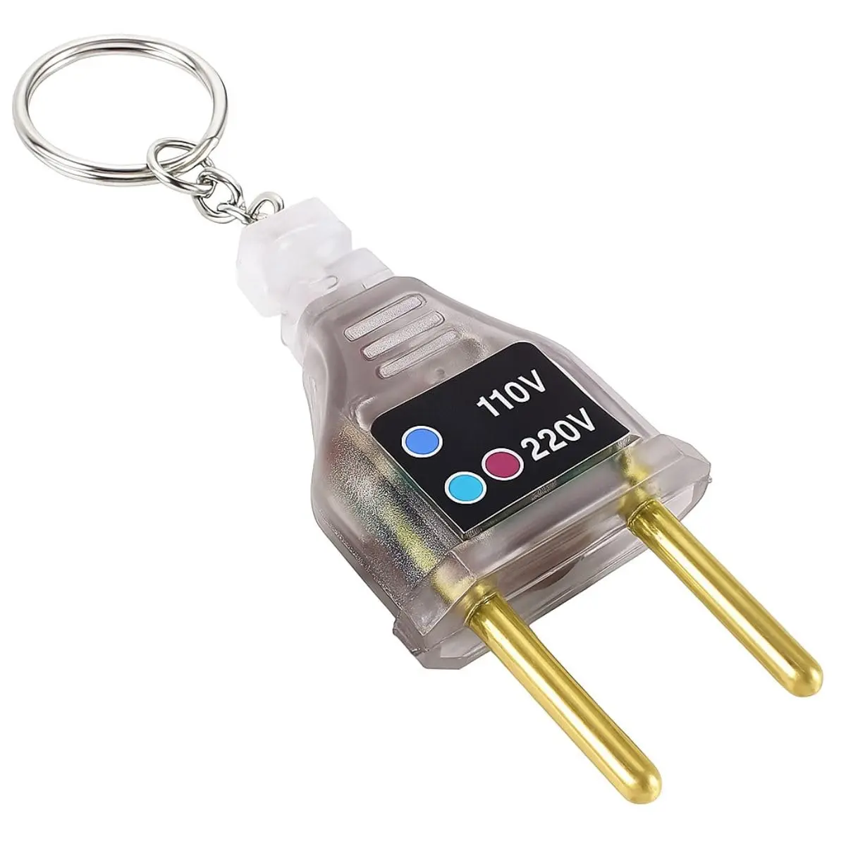 Chaveiro Medidor de Voltagem 110V/220V - KIT'S 2,3,4,5,6 Teste de Tensão com LEDs Indicam Tomadas Bivolt, Portátil PREMIUM (1)