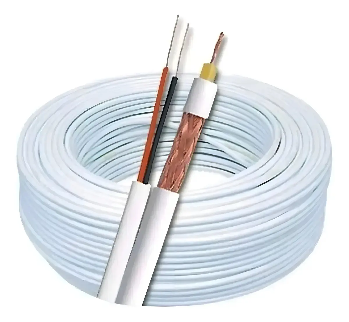 Cabo Para Câmera C/ Energia Coaxial 4mm Cftv Condutti - 50m