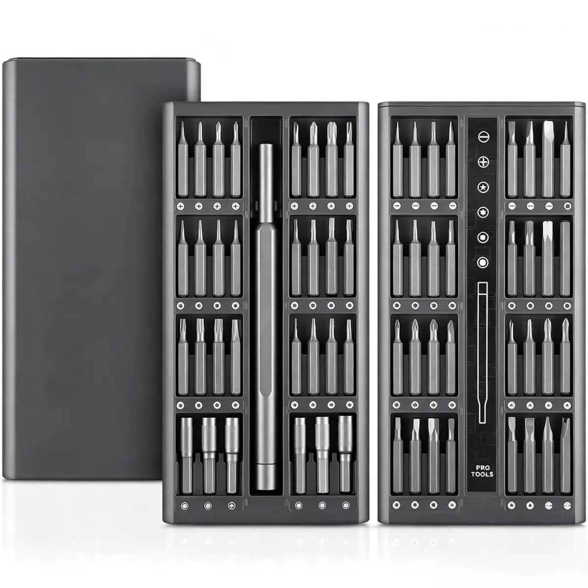 Conjunto de Chaves de Precisão 63 em 1, Chave de Fenda Magnética Phillips Torx, Kit de Ferramentas Profissionais para Reparos em iPhone, Relógio e Câmera