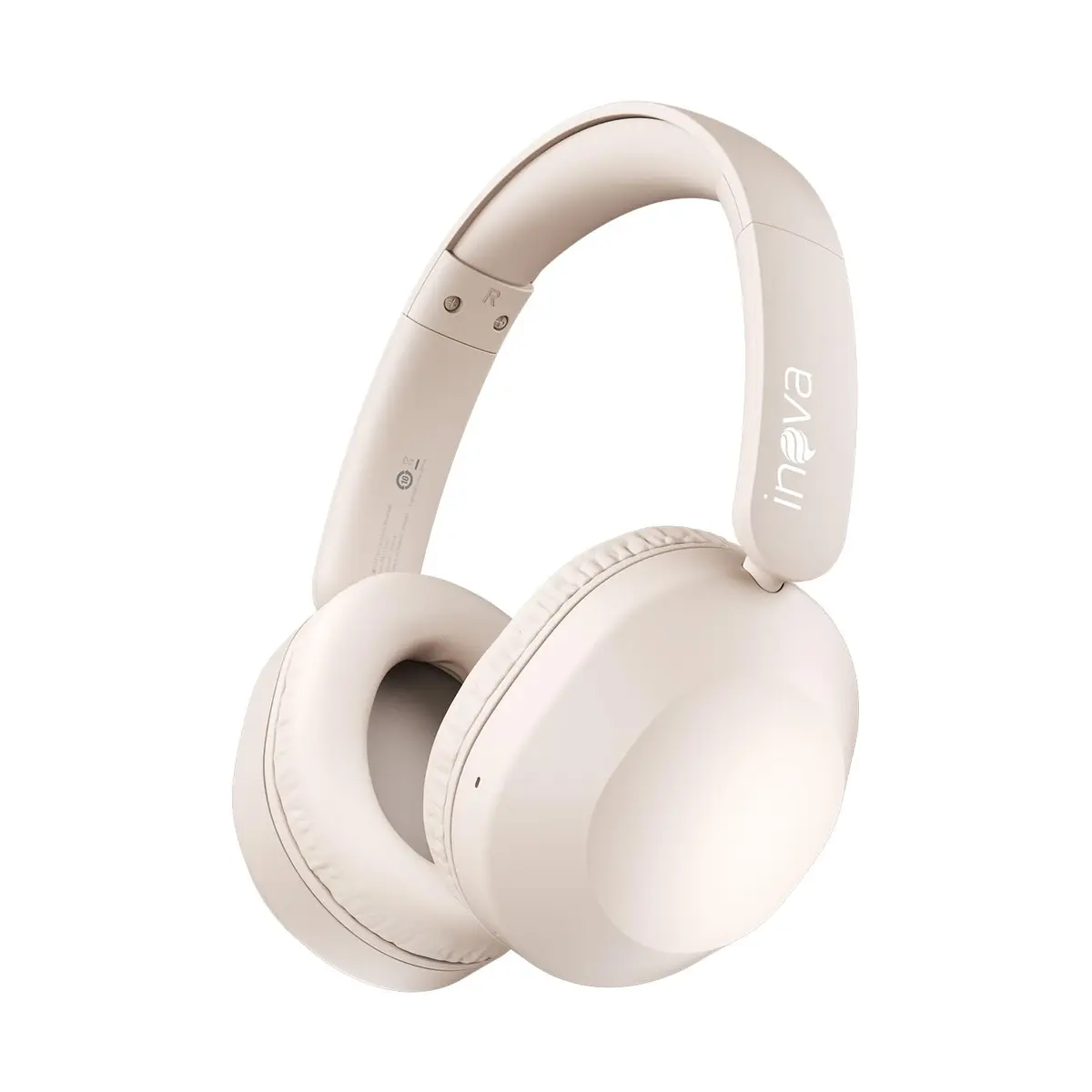 INAVA Headphone Bluethooth, 25h, Áudio Hi-Res, Headset com Microfone, ENC, Fone de Ouvido Bluetooth, Suitable for Travel, Home, and Office Use (Branco)