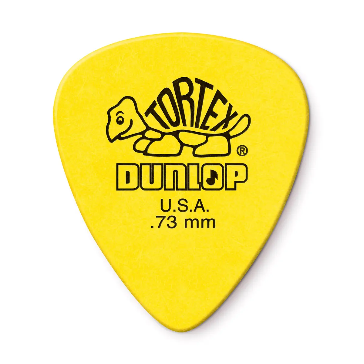 Palheta de guitarra amarela Dunlop Tortex Standard .73 mm, pacote com 24